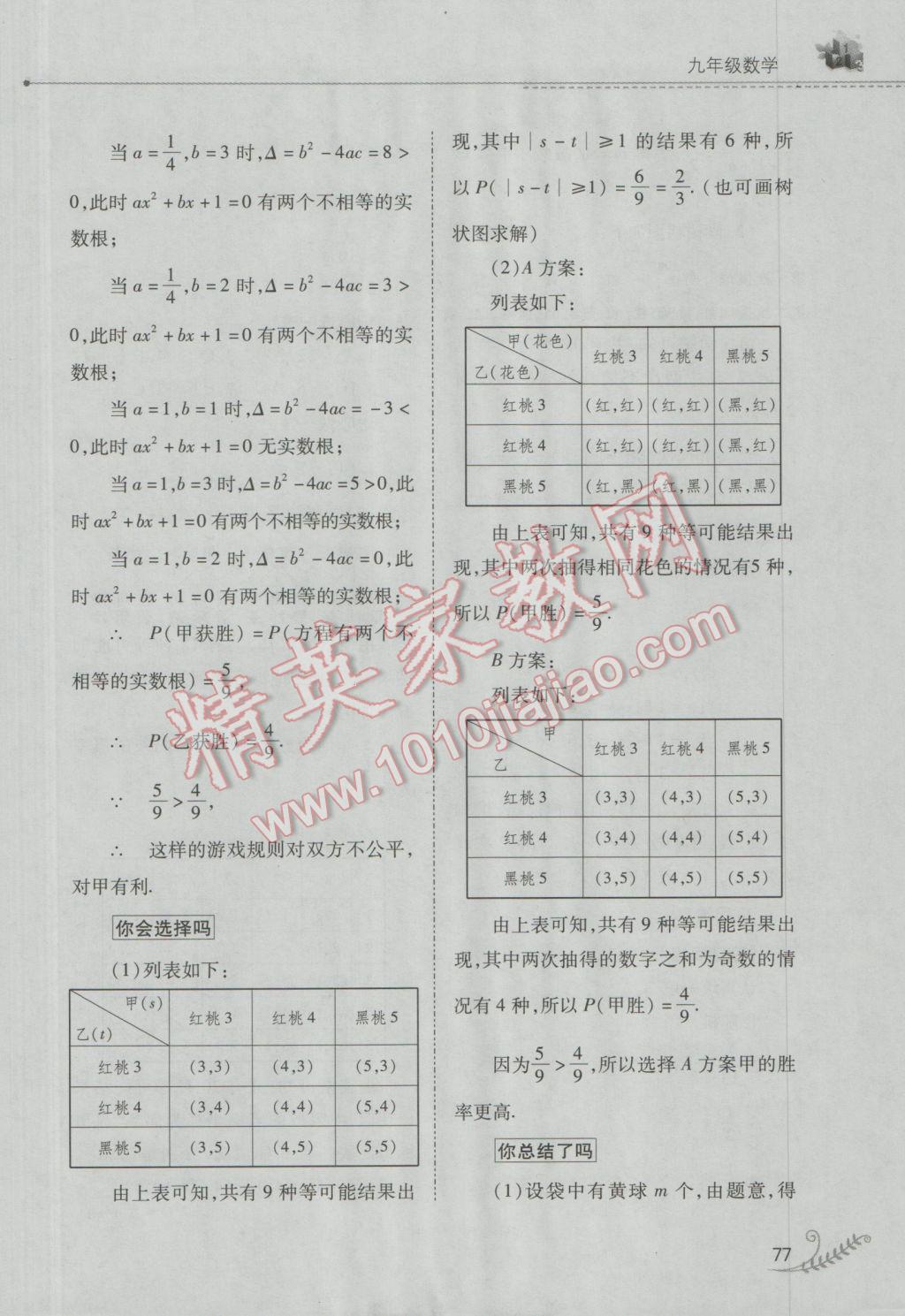 2017年快樂寒假九年級數(shù)學(xué)人教版山西教育出版社 參考答案第19頁