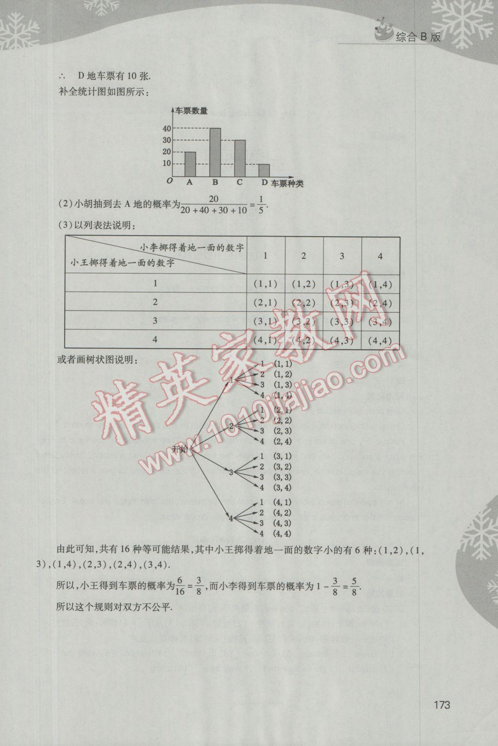 2017年新課程寒假作業(yè)本九年級(jí)綜合B版山西教育出版社 參考答案第9頁(yè)