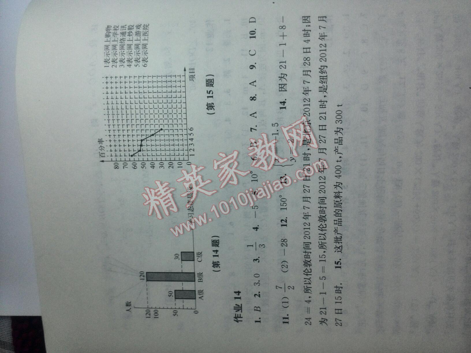 2017年寒假作業(yè)七年級(jí)數(shù)學(xué)滬科版上?？茖W(xué)技術(shù)出版社 第20頁