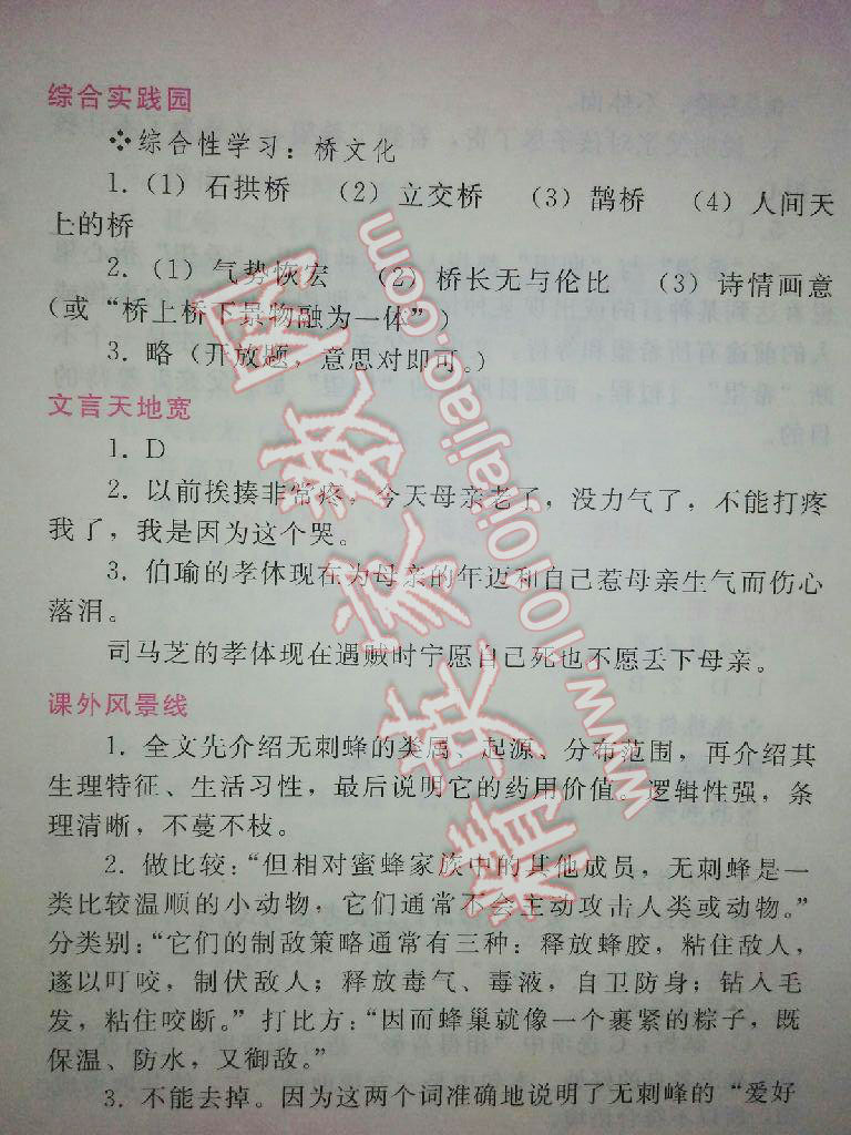 2017年寒假作业八年级语文人教版人民教育出版社 第21页