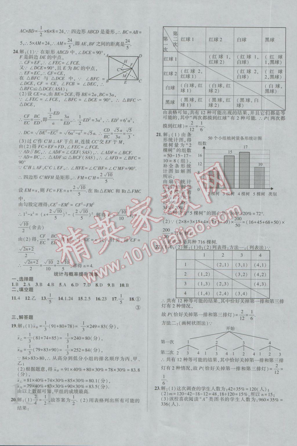 2017年安徽中考全程突破數(shù)學(xué) 參考答案第44頁