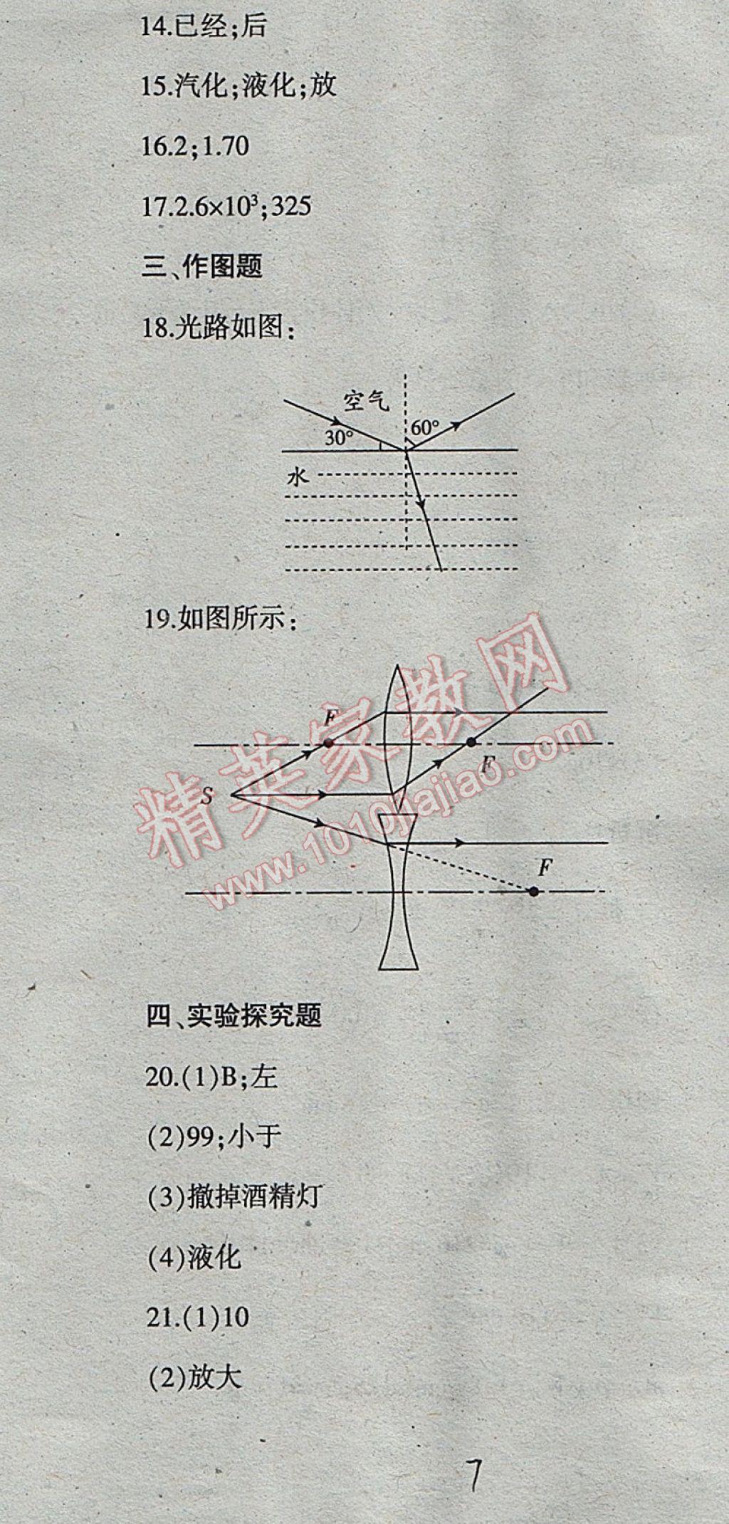 2017年學(xué)習(xí)方法報物理周刊八年級人教版 參考答案第7頁