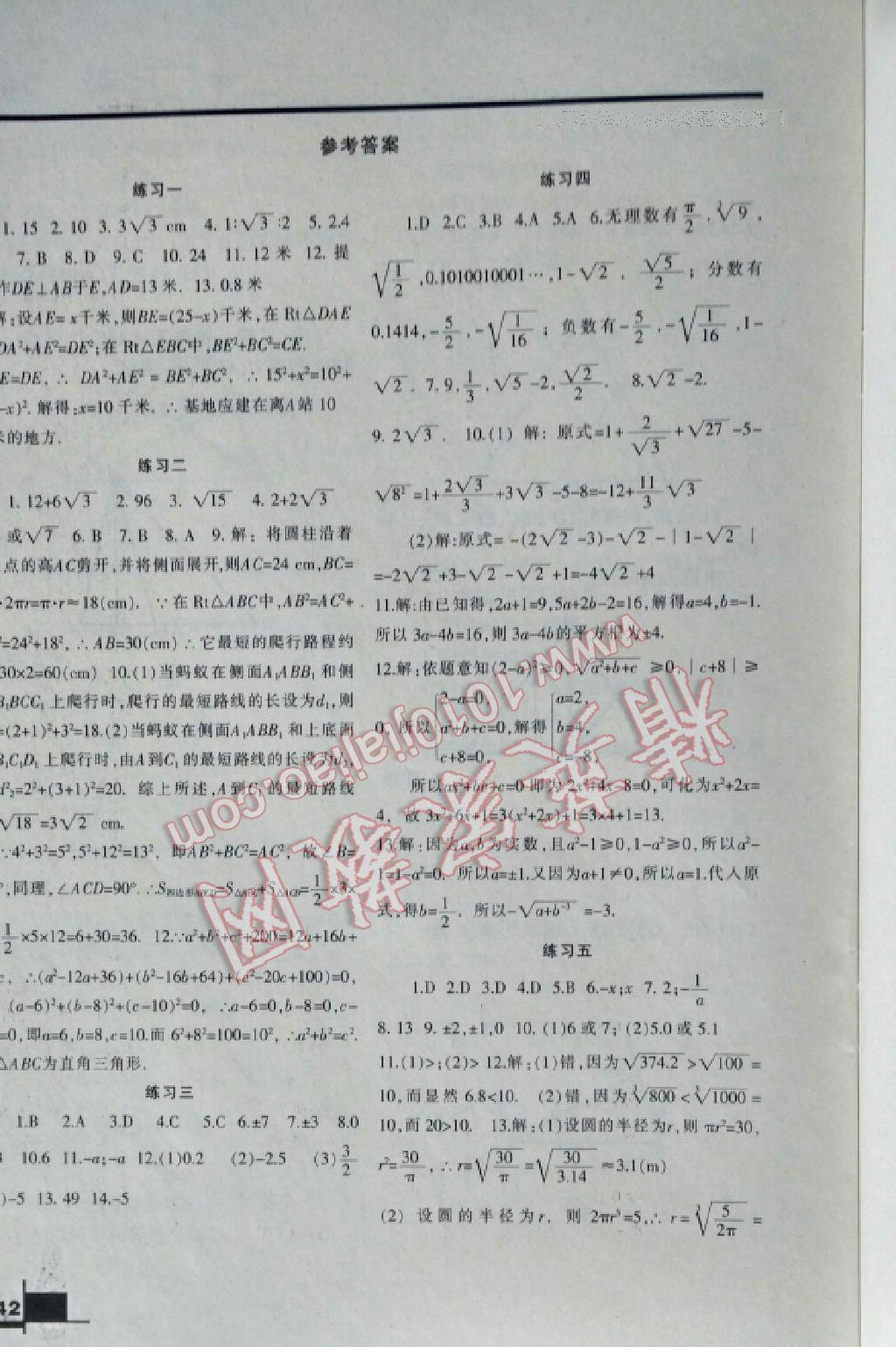 2017年寒假作业八年级数学北师大版兰州大学出版社 第20页