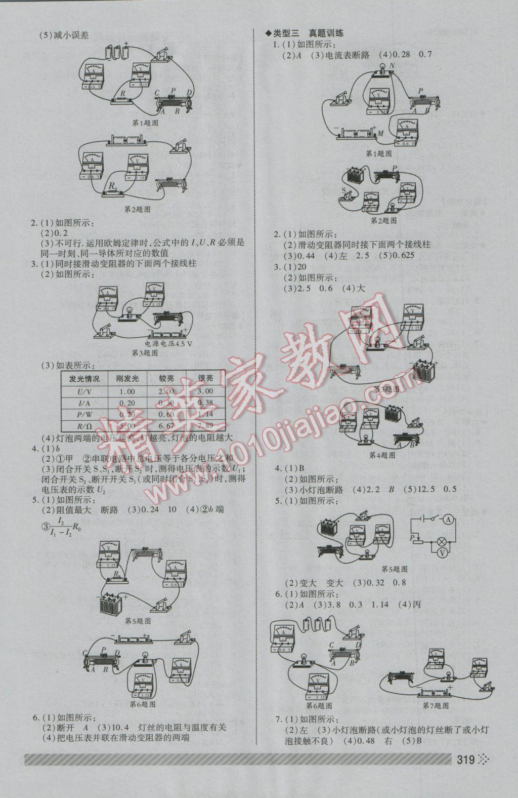 2017年菏泽中考全程导航初中总复习物理 参考答案第22页