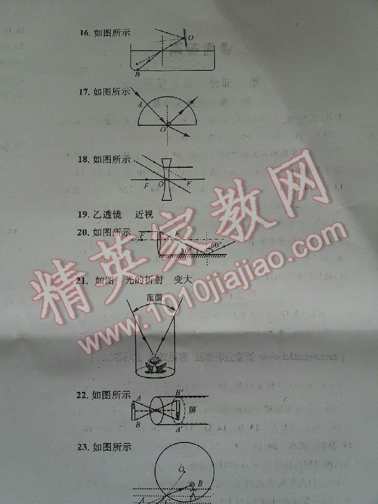 2017年華章教育寒假總復(fù)習(xí)學(xué)習(xí)總動(dòng)員八年級(jí)物理人教版 第23頁(yè)