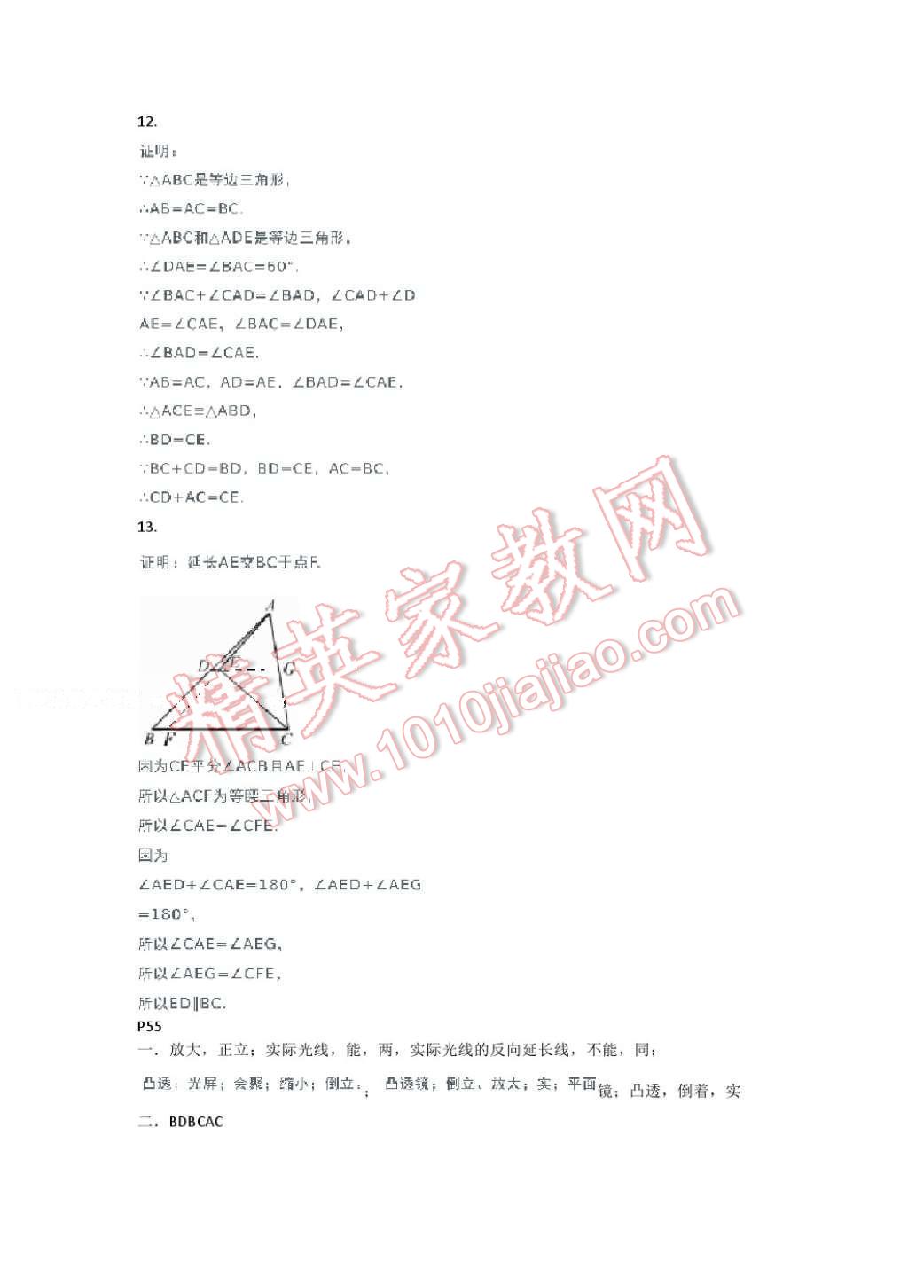 2017年假期乐园寒假八年级语文北师大版数学人教版合订本河南专用北京教育出版社 参考答案第28页