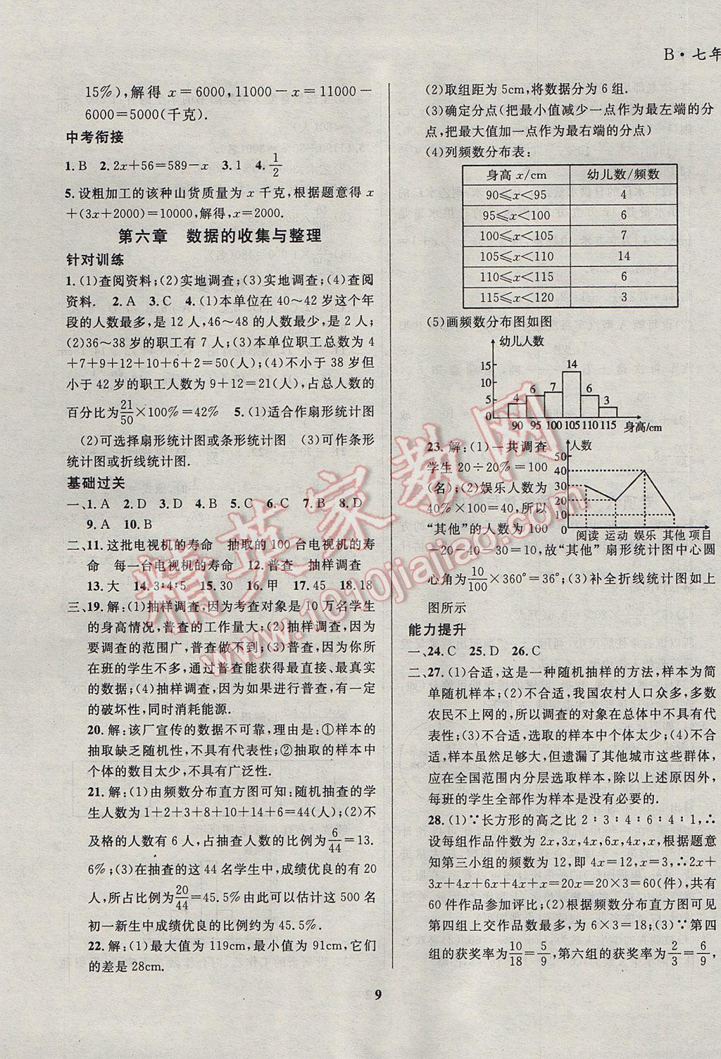 2017年復(fù)習(xí)大本營期末假期復(fù)習(xí)一本通七年級數(shù)學(xué) 參考答案第5頁