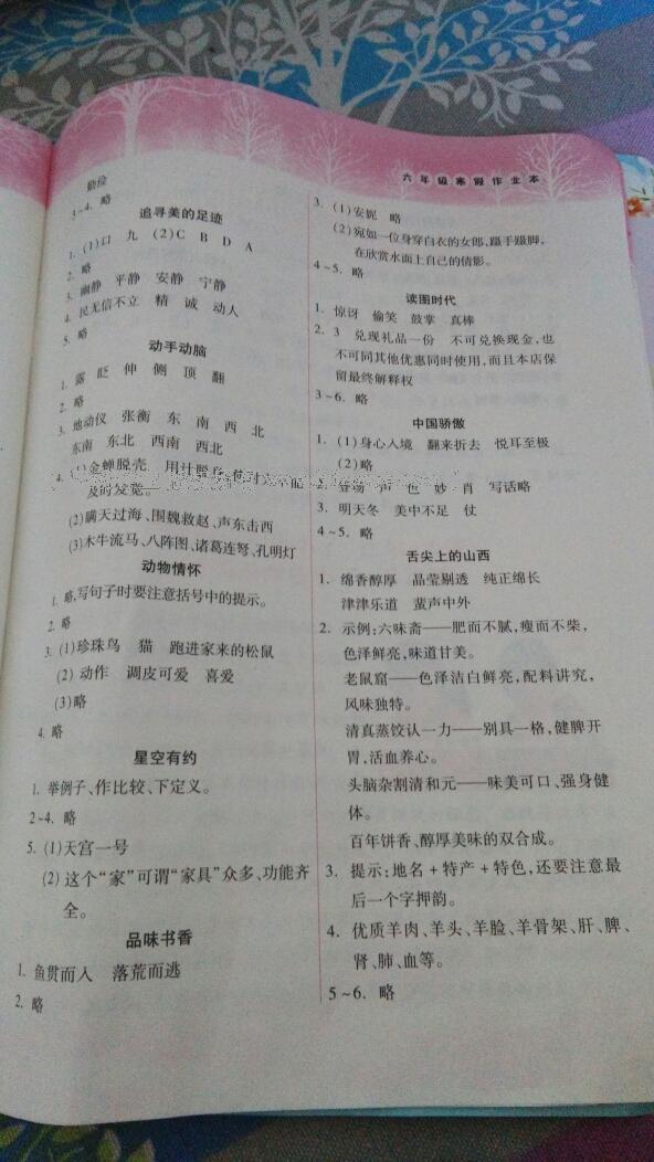 2017年寒假作業(yè)本六年級(jí)語(yǔ)文人教版希望出版社 第61頁(yè)