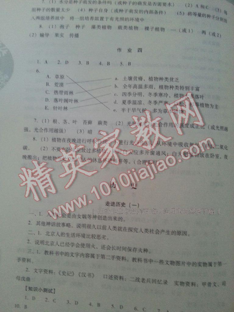 2017年新课程寒假作业本七年级数学山西教育出版社 第11页