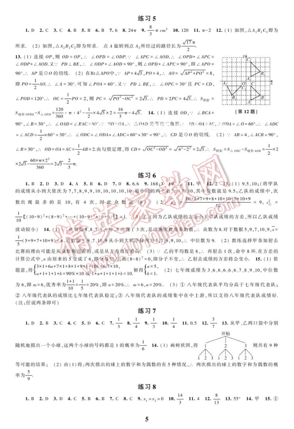 2017年快樂過(guò)寒假九年級(jí)合訂本 參考答案第41頁(yè)