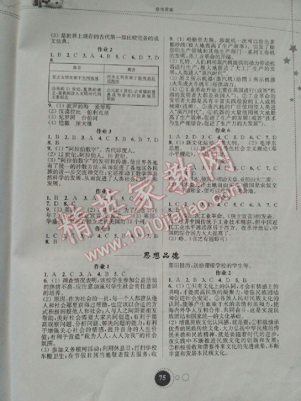 2017年快樂(lè)寒假九年級(jí)合訂本東南大學(xué)出版社 第22頁(yè)