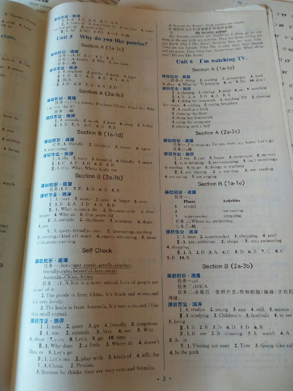 2016年人教金學(xué)典同步解析與測評學(xué)考練七年級英語下冊人教版 參考答案第3頁