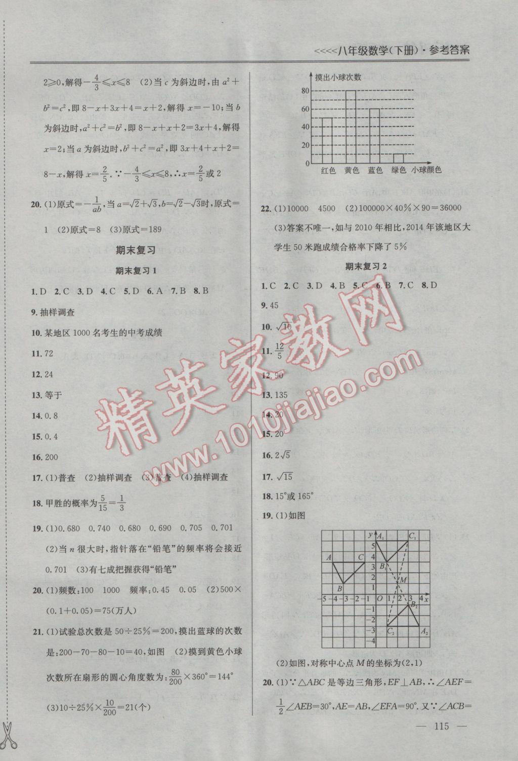 2017年提優(yōu)訓(xùn)練非常階段123八年級(jí)數(shù)學(xué)下冊(cè)江蘇版 參考答案第13頁(yè)