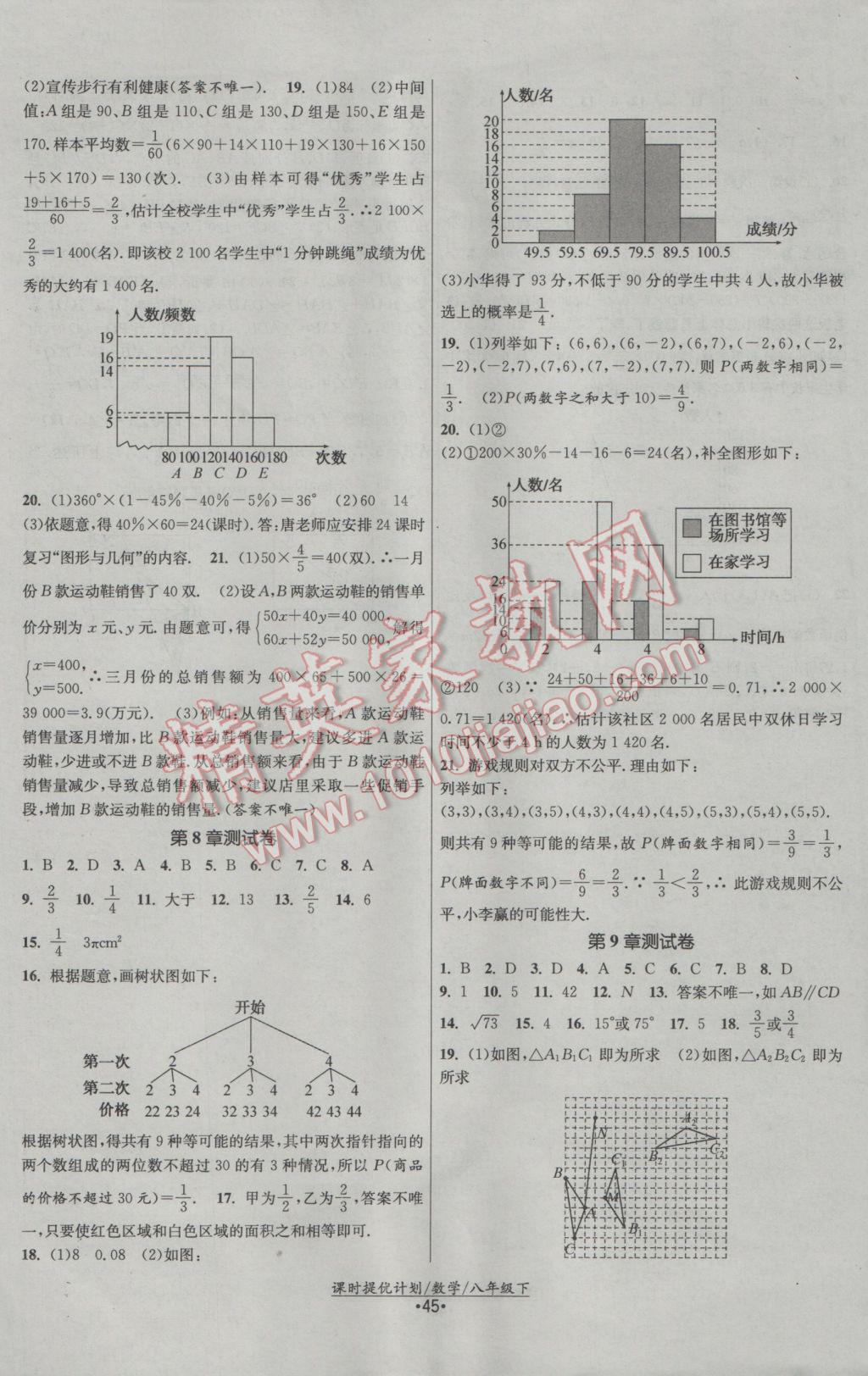 2017年課時提優(yōu)計劃作業(yè)本八年級數(shù)學下冊蘇科版 參考答案第13頁