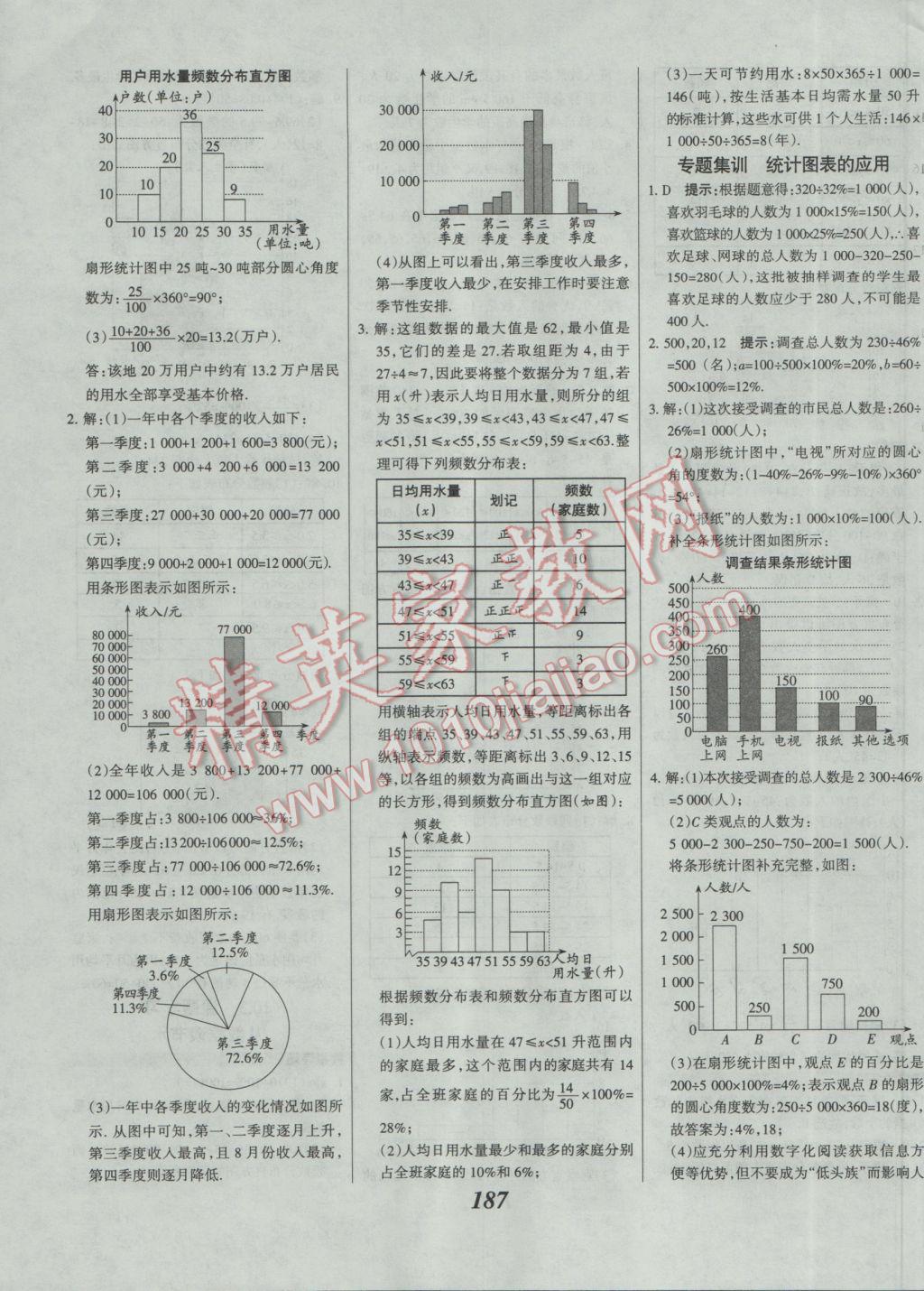 2017年全优课堂考点集训与满分备考七年级数学下册人教版 参考答案第39页