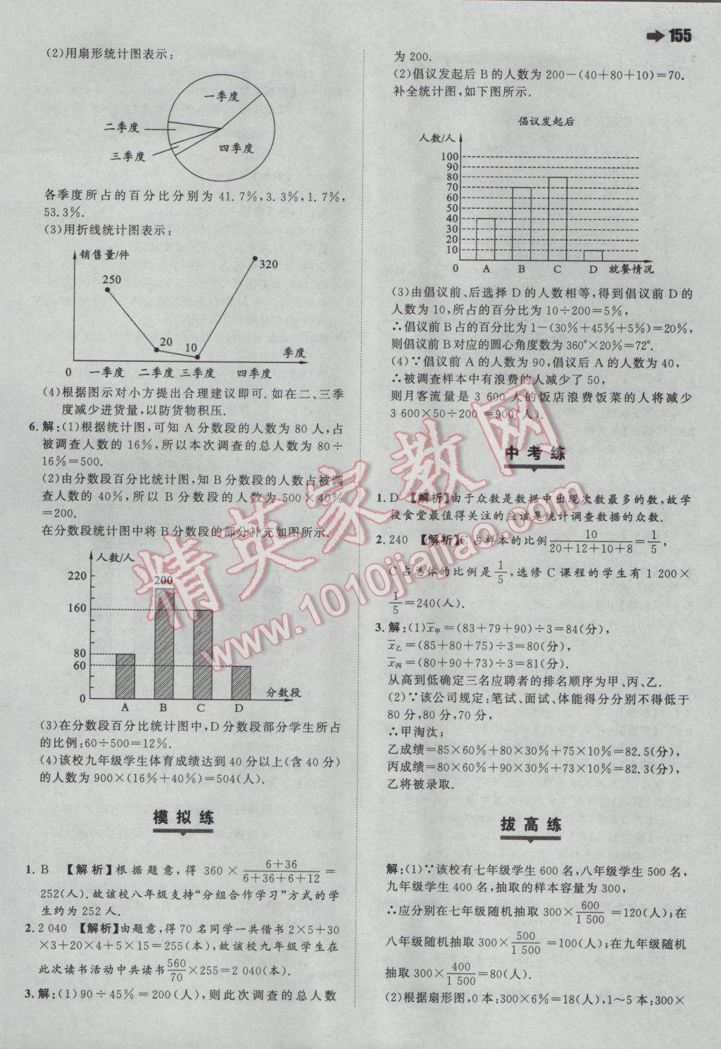 2017年一本初中数学八年级下册人教版 参考答案第33页