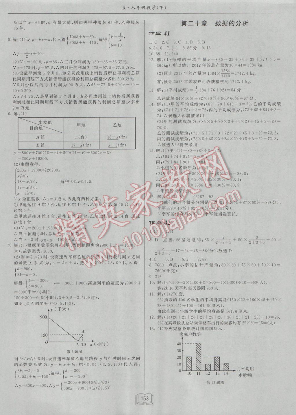 2017年啟東中學(xué)作業(yè)本八年級數(shù)學(xué)下冊人教版 參考答案第17頁