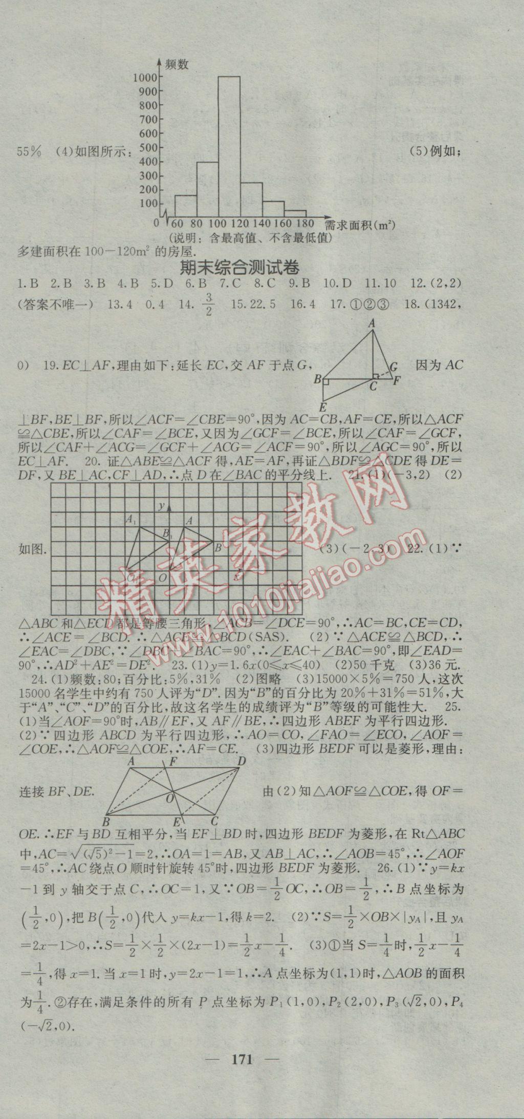 2017年名校課堂內(nèi)外八年級數(shù)學(xué)下冊湘教版 參考答案第30頁