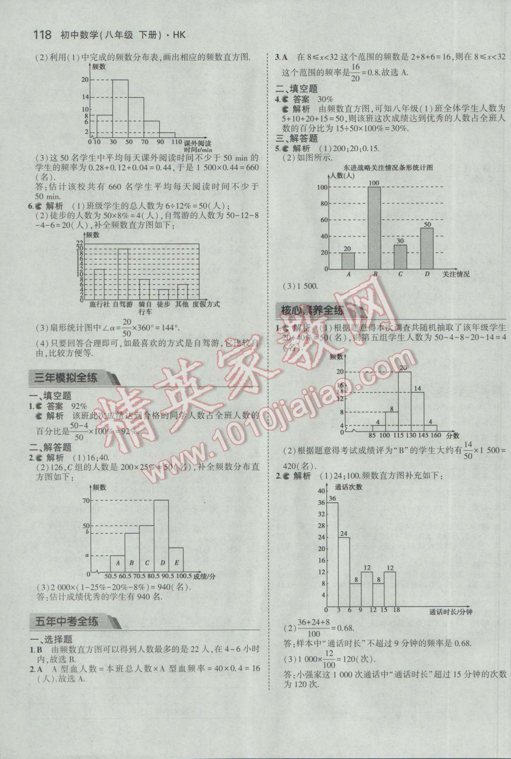 2017年5年中考3年模擬初中數(shù)學(xué)八年級(jí)下冊(cè)滬科版 參考答案第29頁(yè)