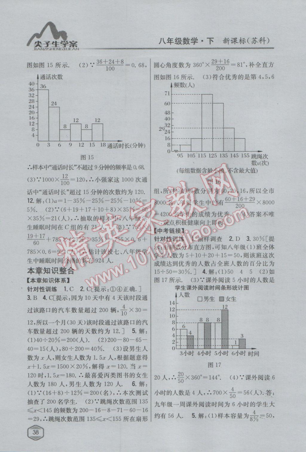 2017年尖子生學案八年級數學下冊蘇科版 參考答案第6頁