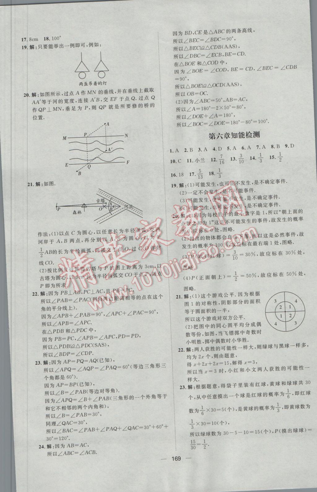 2017年练出好成绩七年级数学下册北师大版 参考答案第29页