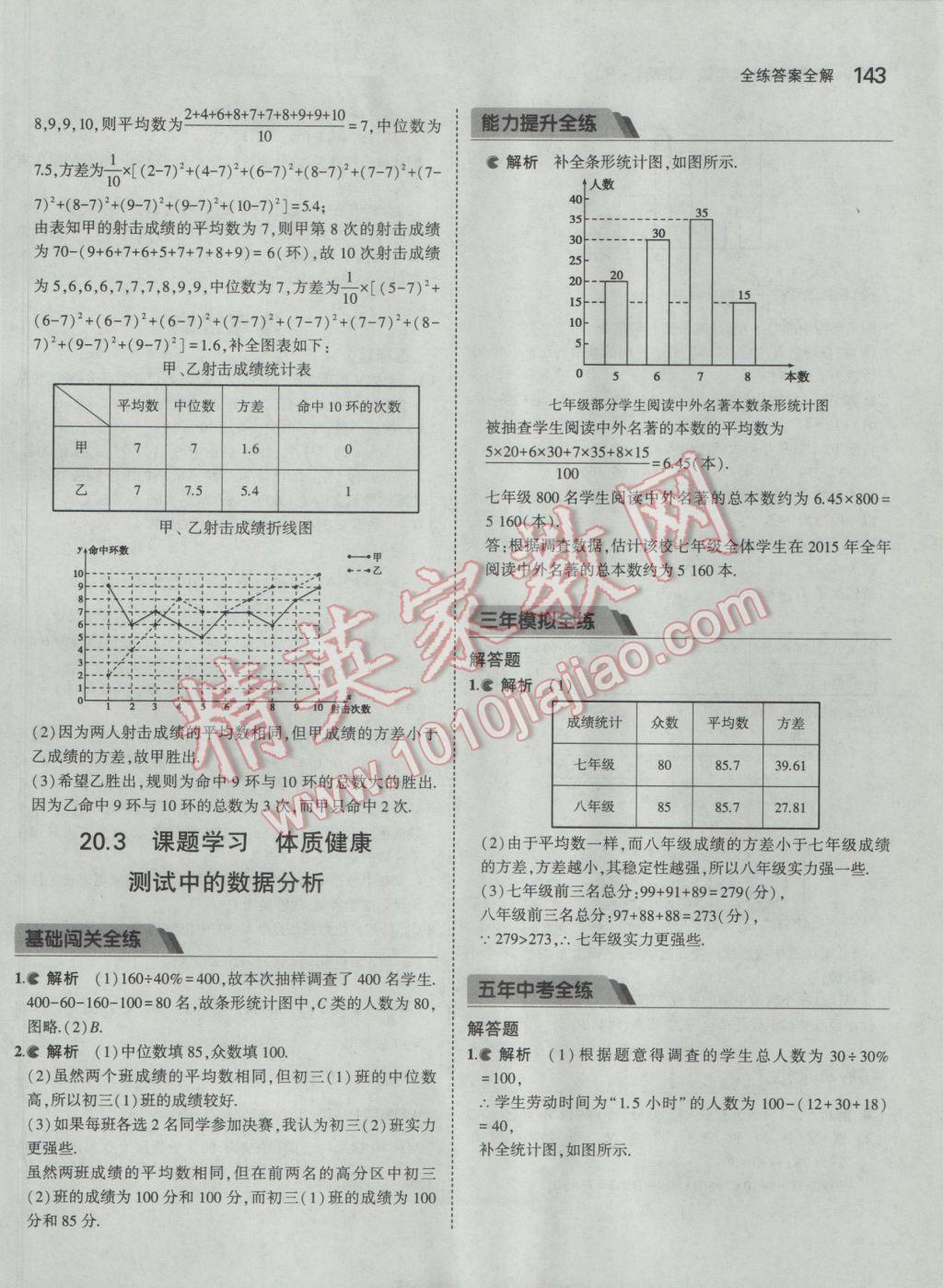 2017年5年中考3年模拟初中数学八年级下册人教版 参考答案第48页