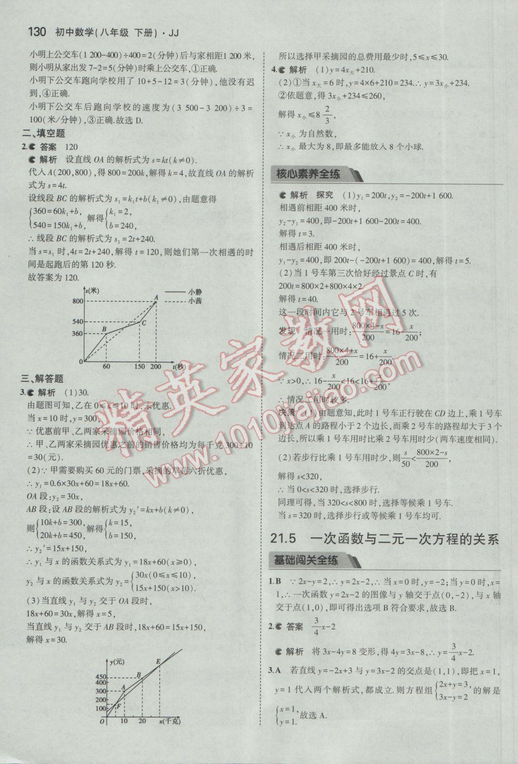 2017年5年中考3年模擬初中數(shù)學(xué)八年級(jí)下冊(cè)冀教版 參考答案第24頁(yè)