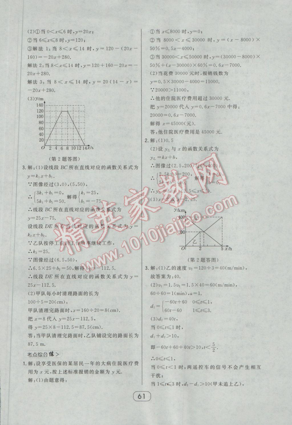 2017年北大綠卡課時同步講練八年級數(shù)學下冊人教版 參考答案第49頁