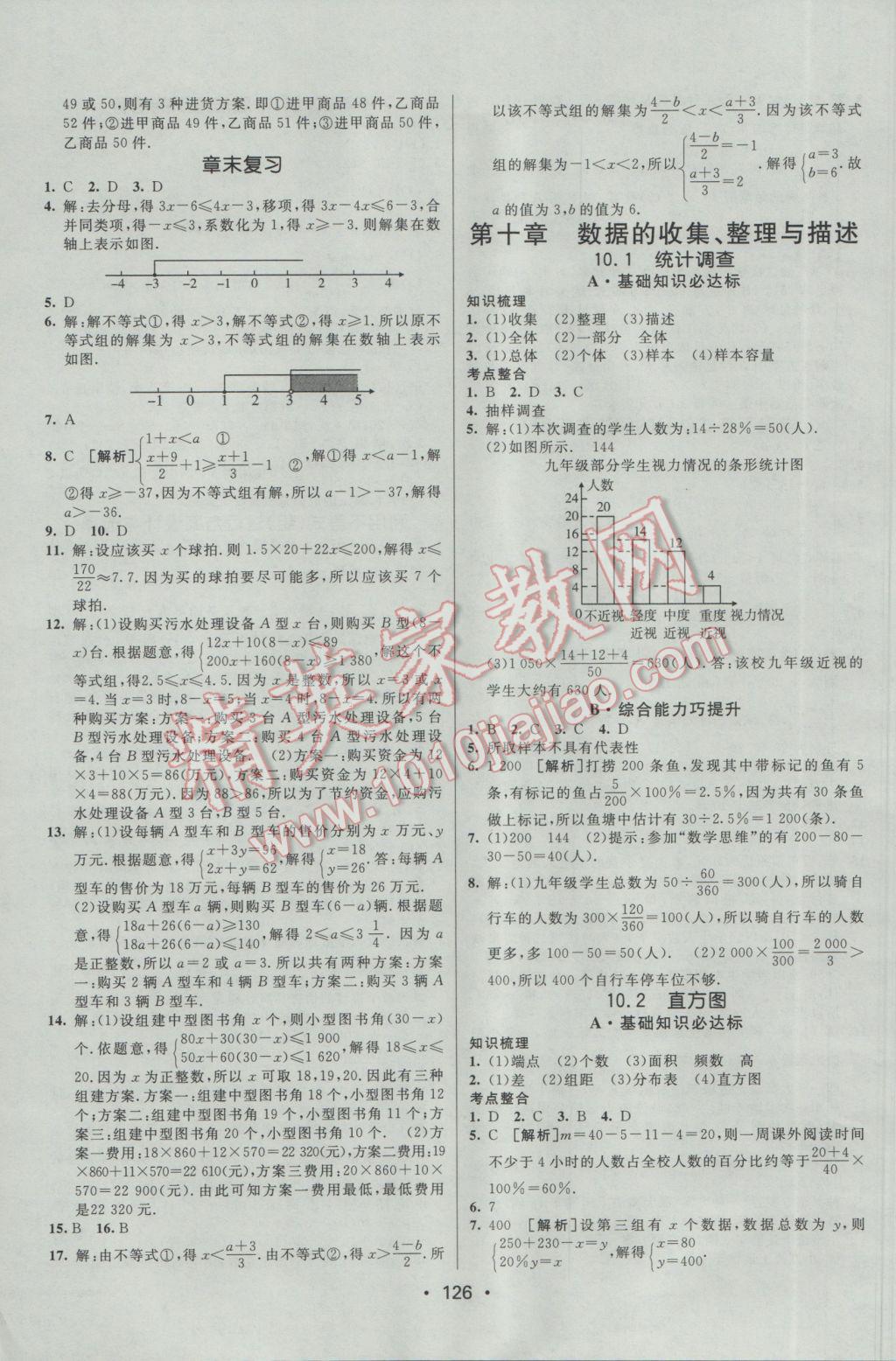 2017年同行学案学练测七年级数学下册人教版 参考答案第16页