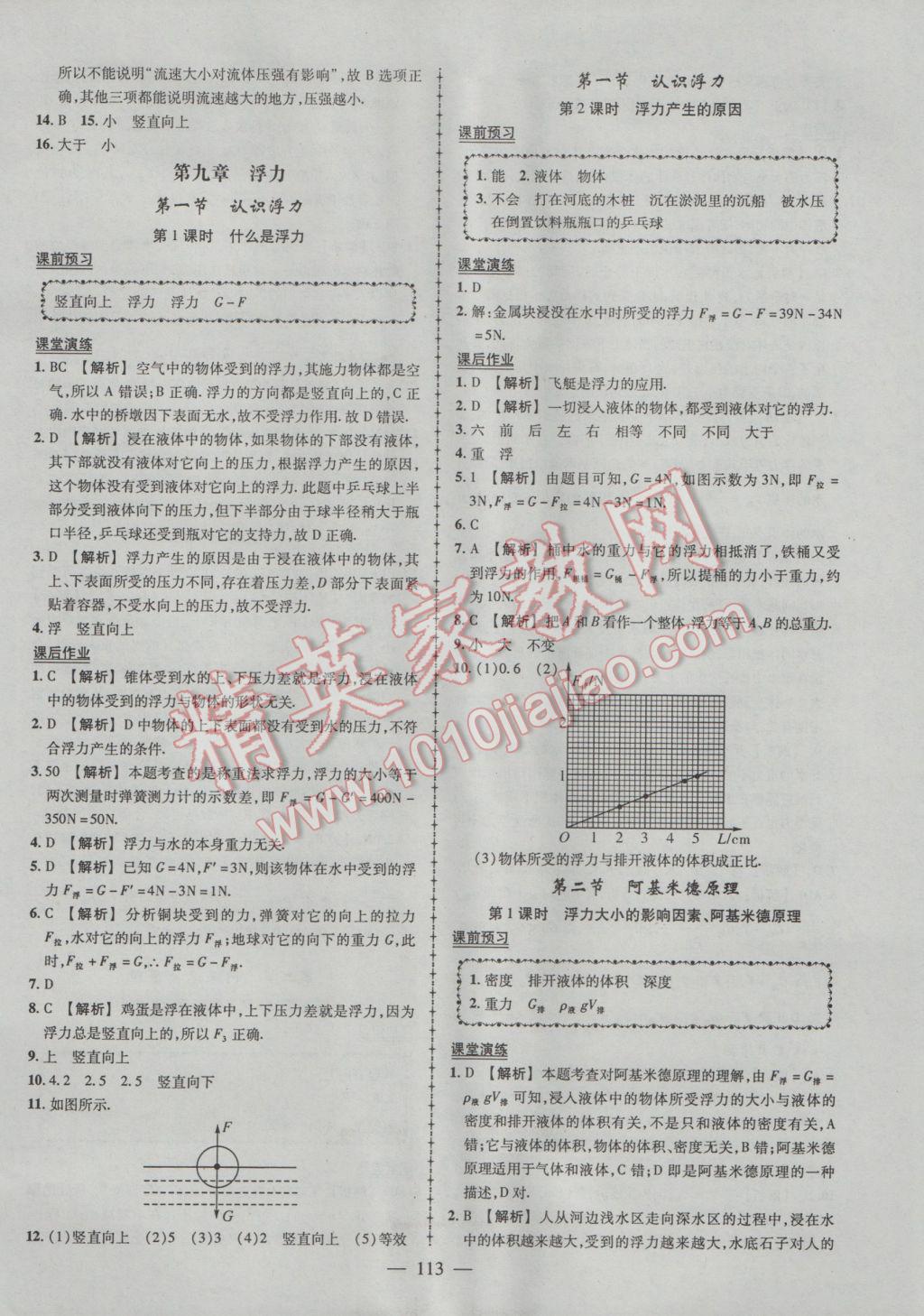 2017年黃岡創(chuàng)優(yōu)作業(yè)導(dǎo)學(xué)練八年級(jí)物理下冊(cè)滬科版 參考答案第10頁(yè)