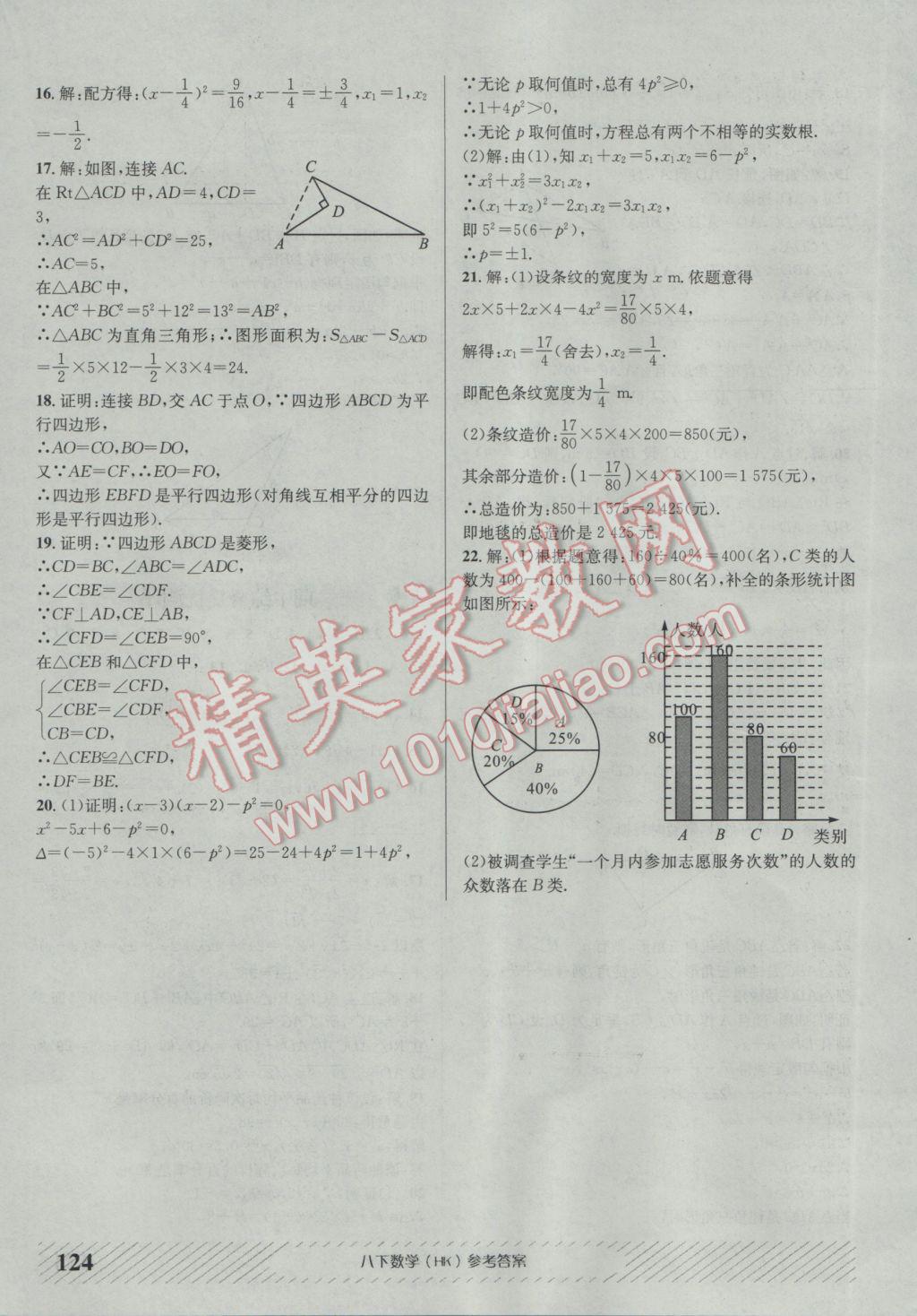 2017年原創(chuàng)講練測課優(yōu)新突破八年級數(shù)學(xué)下冊滬科版 參考答案第20頁