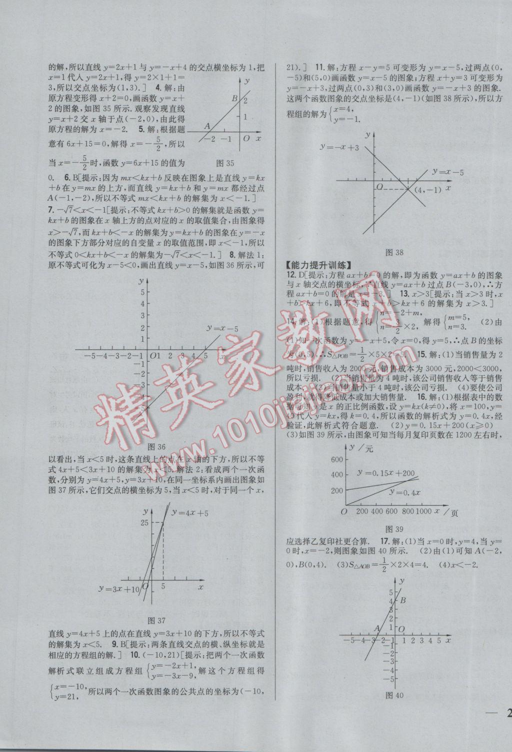 2017年全科王同步課時(shí)練習(xí)八年級數(shù)學(xué)下冊人教版 參考答案第15頁