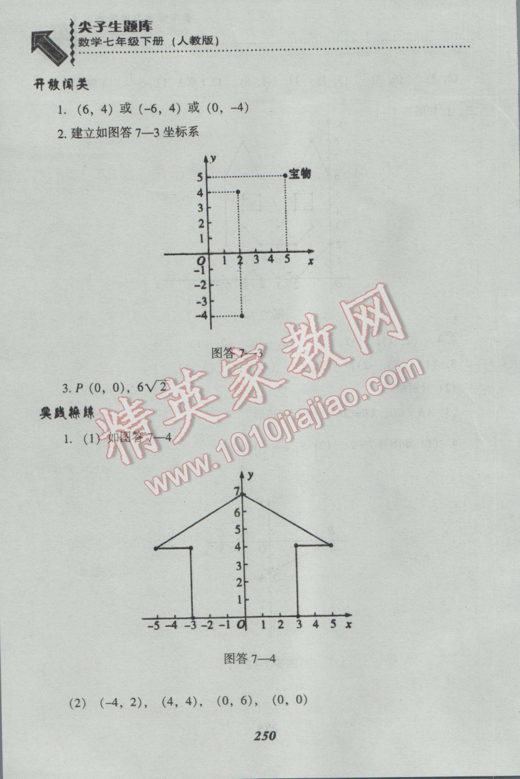 2017年尖子生題庫七年級數(shù)學(xué)下冊人教版 參考答案第22頁