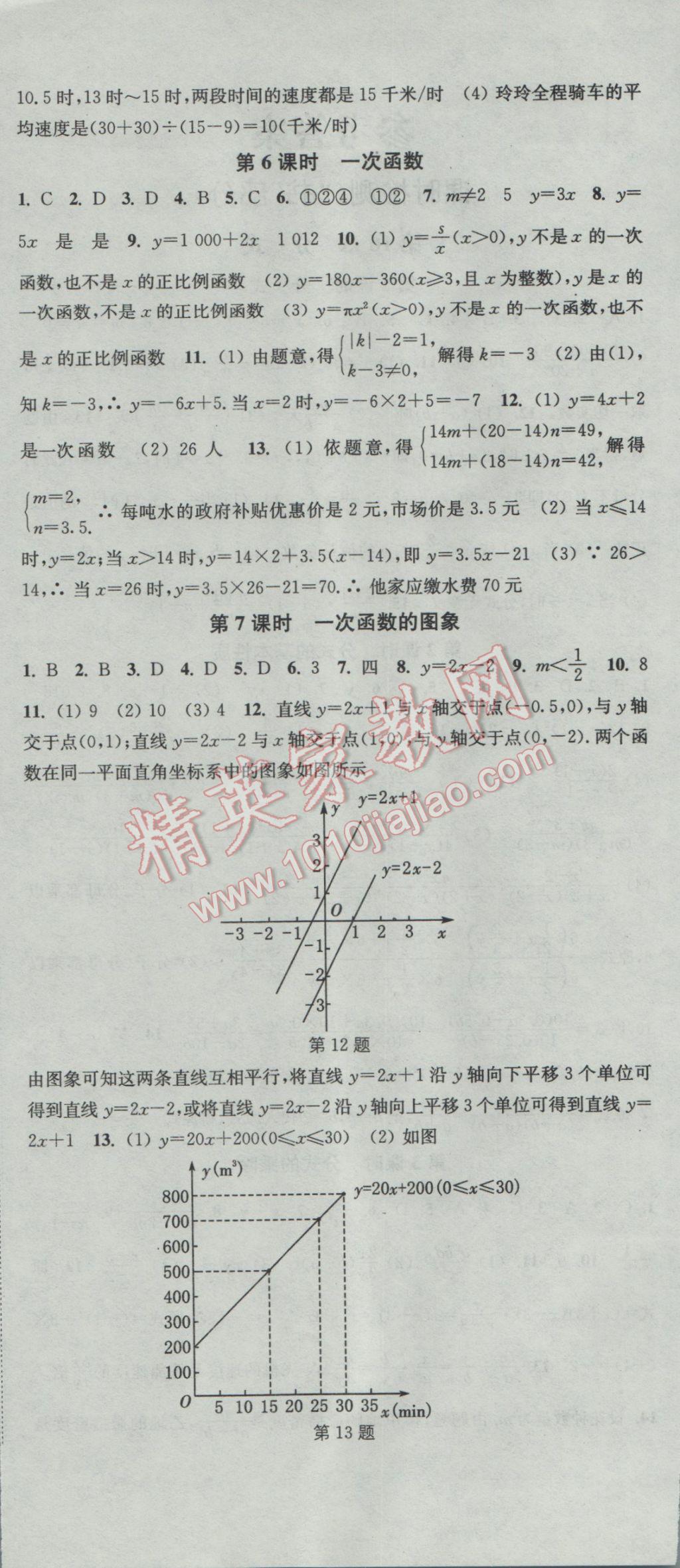 2017年通城學(xué)典活頁檢測八年級數(shù)學(xué)下冊華師大版 參考答案第6頁