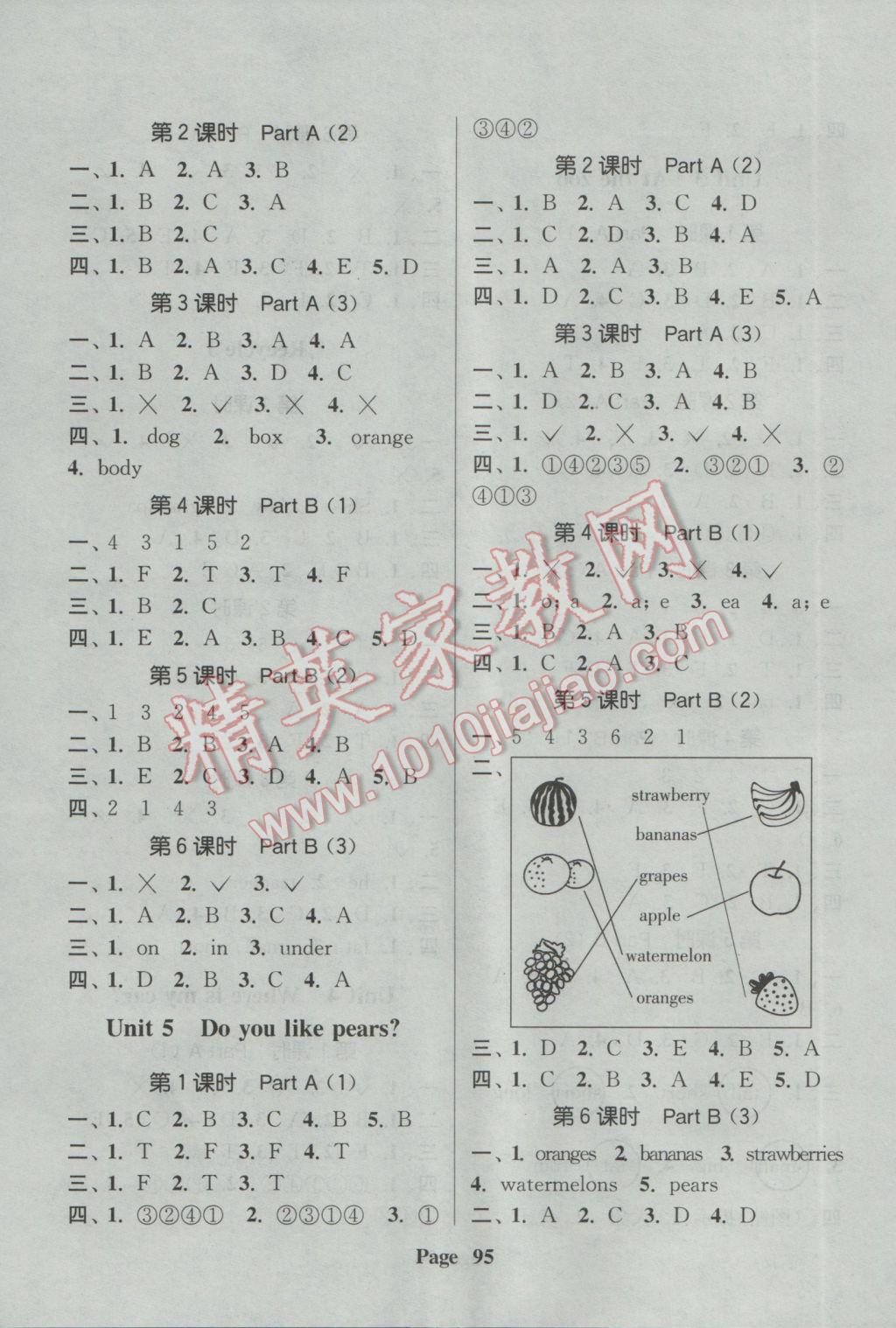 2017年通城學(xué)典課時(shí)新體驗(yàn)三年級(jí)英語下冊(cè)人教PEP版 參考答案第11頁