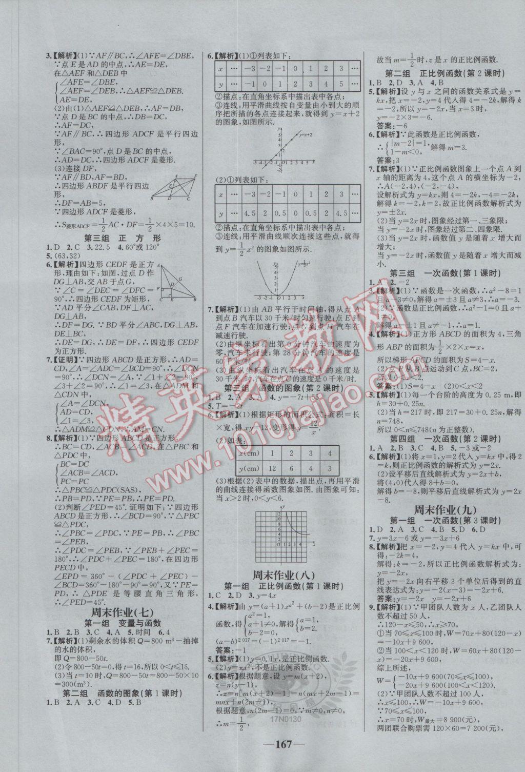 2017年世紀(jì)金榜百練百勝八年級(jí)數(shù)學(xué)下冊(cè) 參考答案第21頁