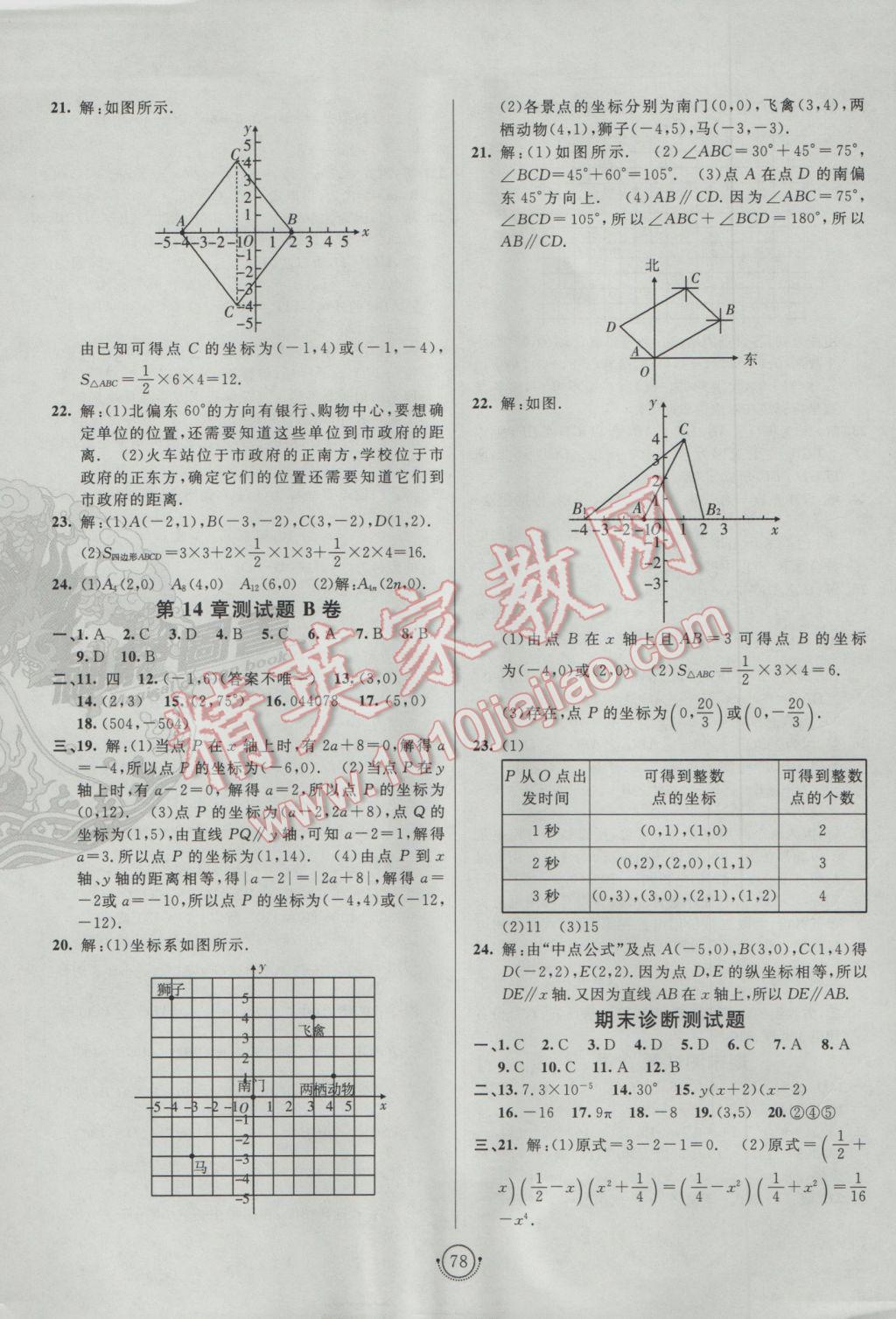 2017年海淀單元測(cè)試AB卷七年級(jí)數(shù)學(xué)下冊(cè)青島版 參考答案第6頁(yè)