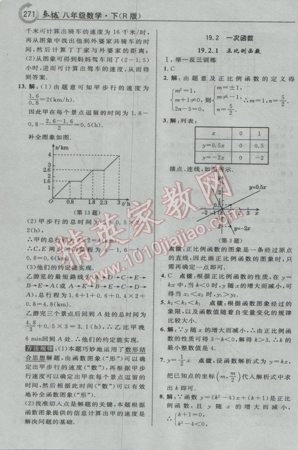 2017年特高級教師點(diǎn)撥八年級數(shù)學(xué)下冊人教版 參考答案第41頁