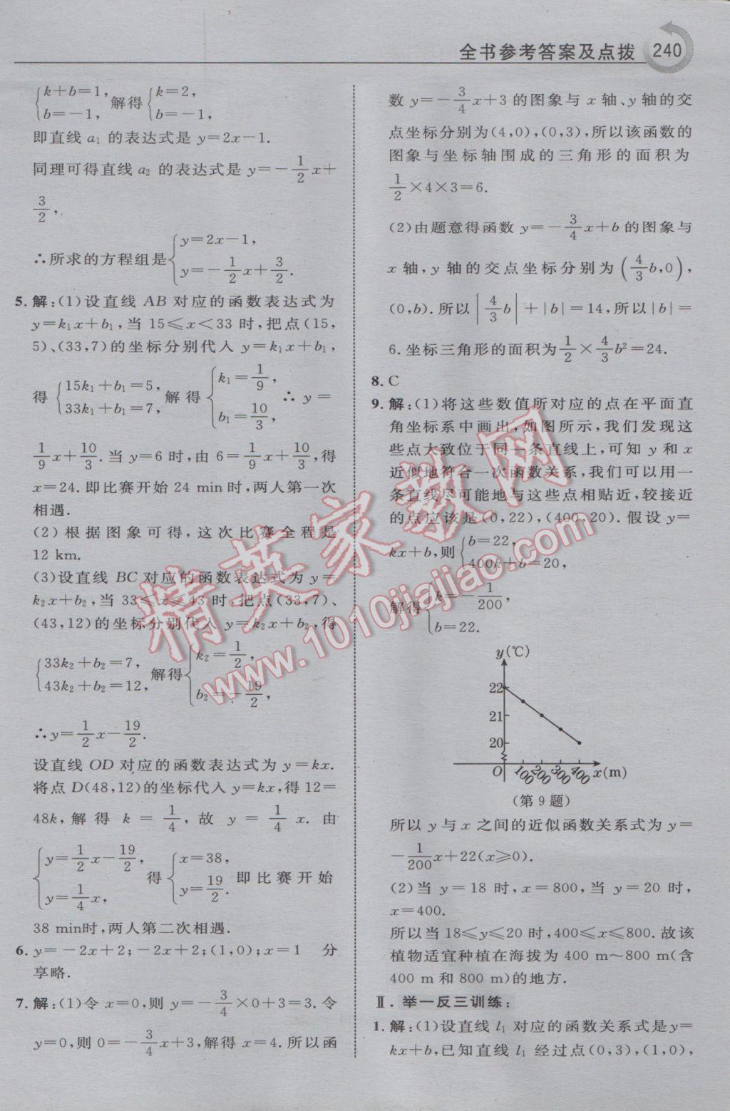 2017年特高級(jí)教師點(diǎn)撥八年級(jí)數(shù)學(xué)下冊(cè)華師大版 參考答案第26頁(yè)