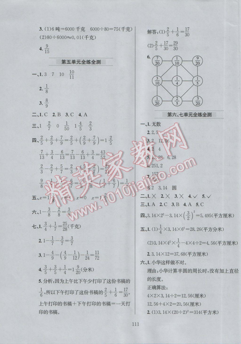 2017年小學(xué)教材全練五年級(jí)數(shù)學(xué)下冊江蘇版 參考答案第15頁