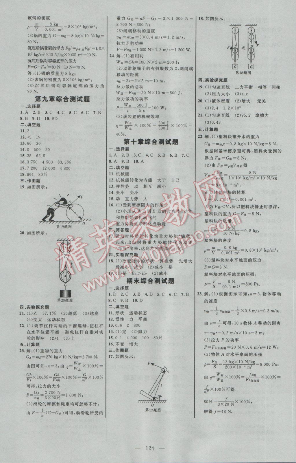 2017年細(xì)解巧練八年級(jí)物理下冊(cè)魯科版 參考答案第7頁(yè)