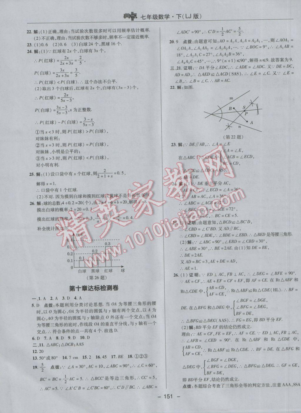 2017年綜合應(yīng)用創(chuàng)新題典中點七年級數(shù)學(xué)下冊魯教版五四制 參考答案第3頁