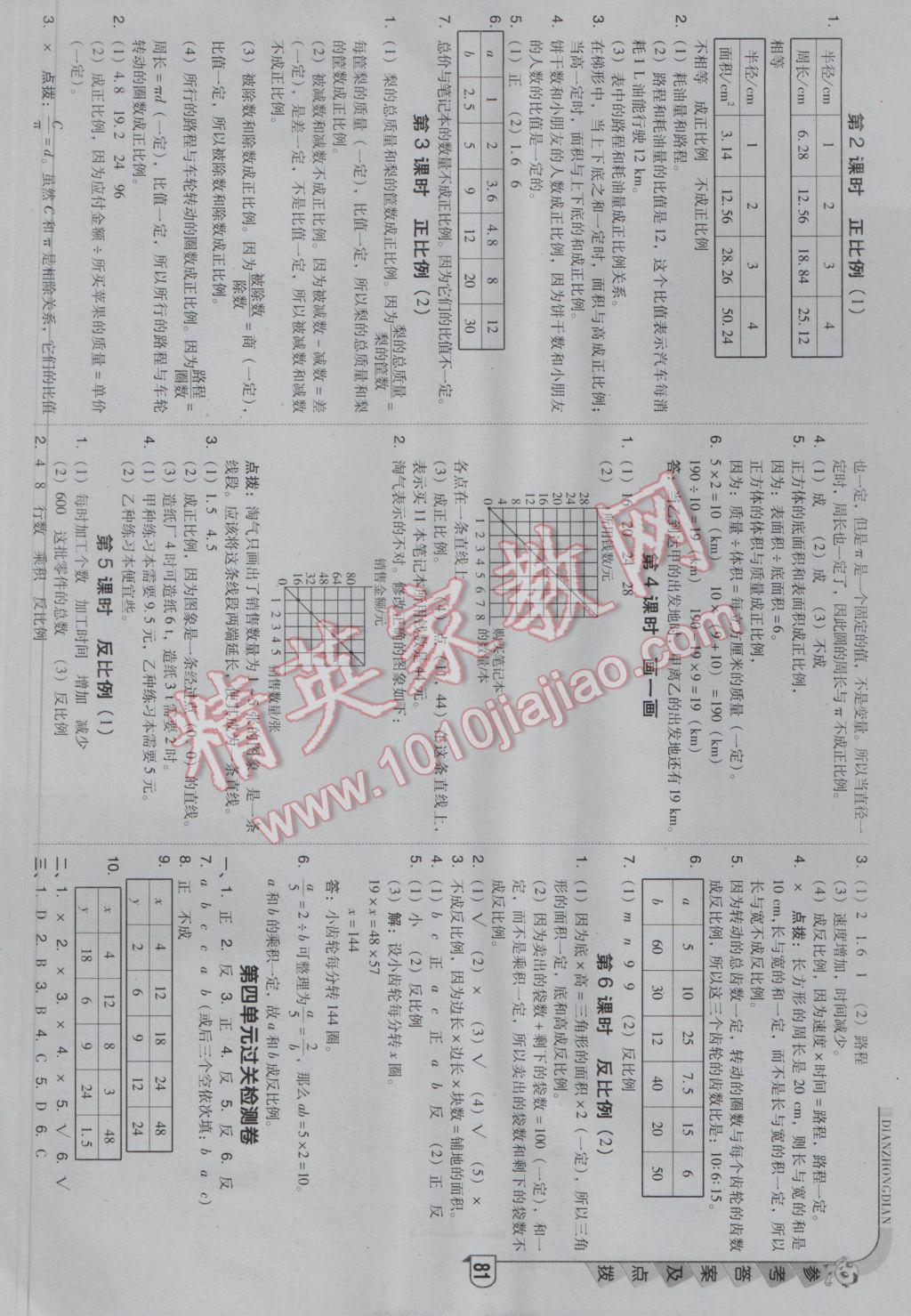 2017年綜合應(yīng)用創(chuàng)新題典中點六年級數(shù)學(xué)下冊北師大版 參考答案第7頁