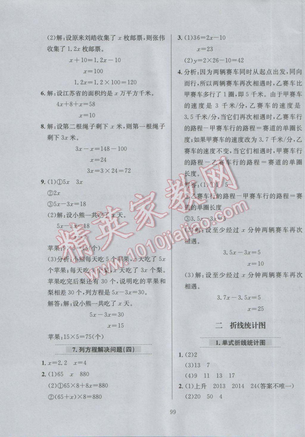 2017年小學(xué)教材全練五年級(jí)數(shù)學(xué)下冊(cè)江蘇版 參考答案第3頁(yè)