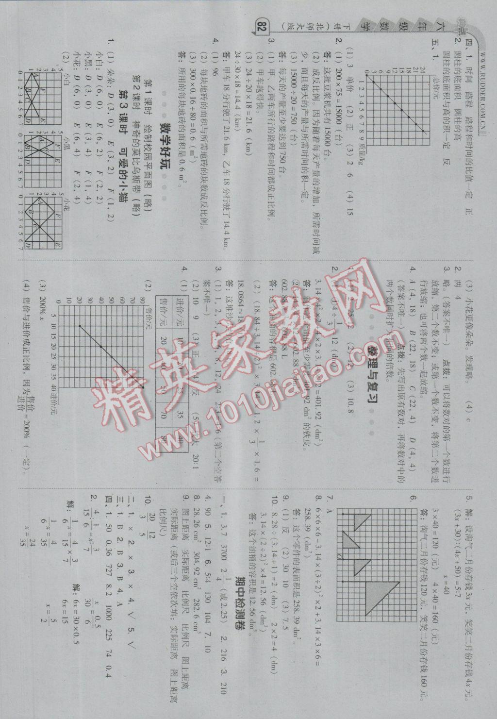 2017年綜合應(yīng)用創(chuàng)新題典中點(diǎn)六年級(jí)數(shù)學(xué)下冊(cè)北師大版 參考答案第8頁(yè)