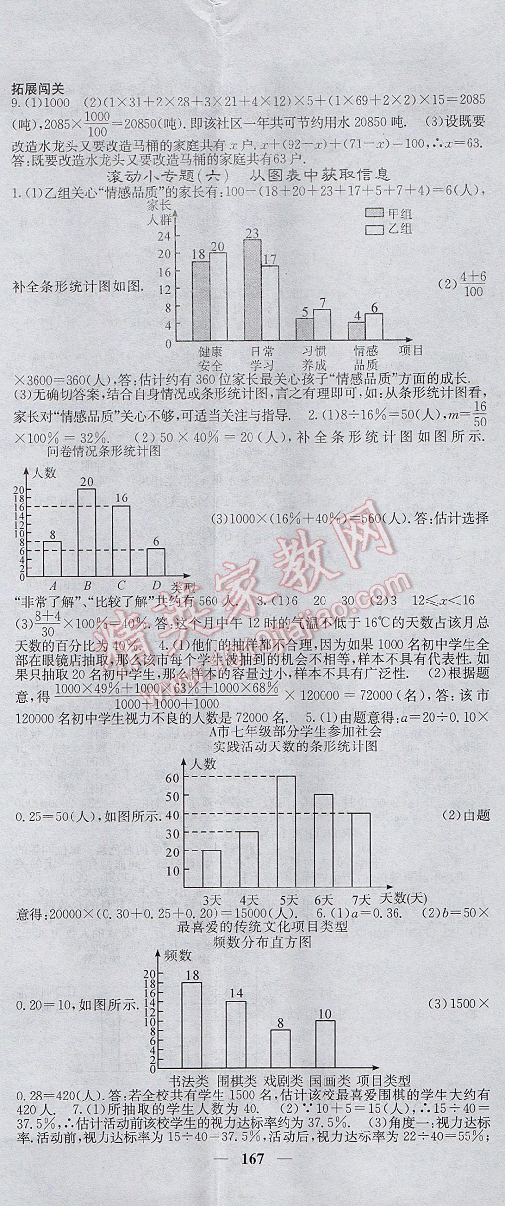 2017年課堂點睛七年級數(shù)學下冊人教版 參考答案第20頁