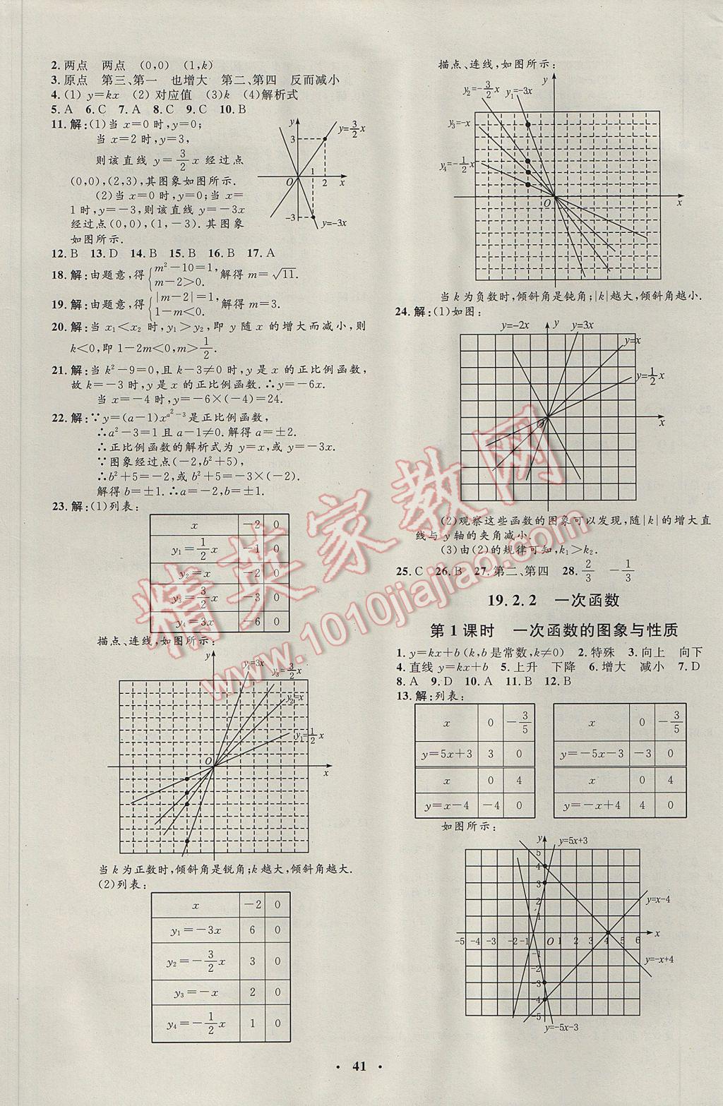 2017年非常1加1完全題練八年級數(shù)學(xué)下冊人教版 參考答案第13頁