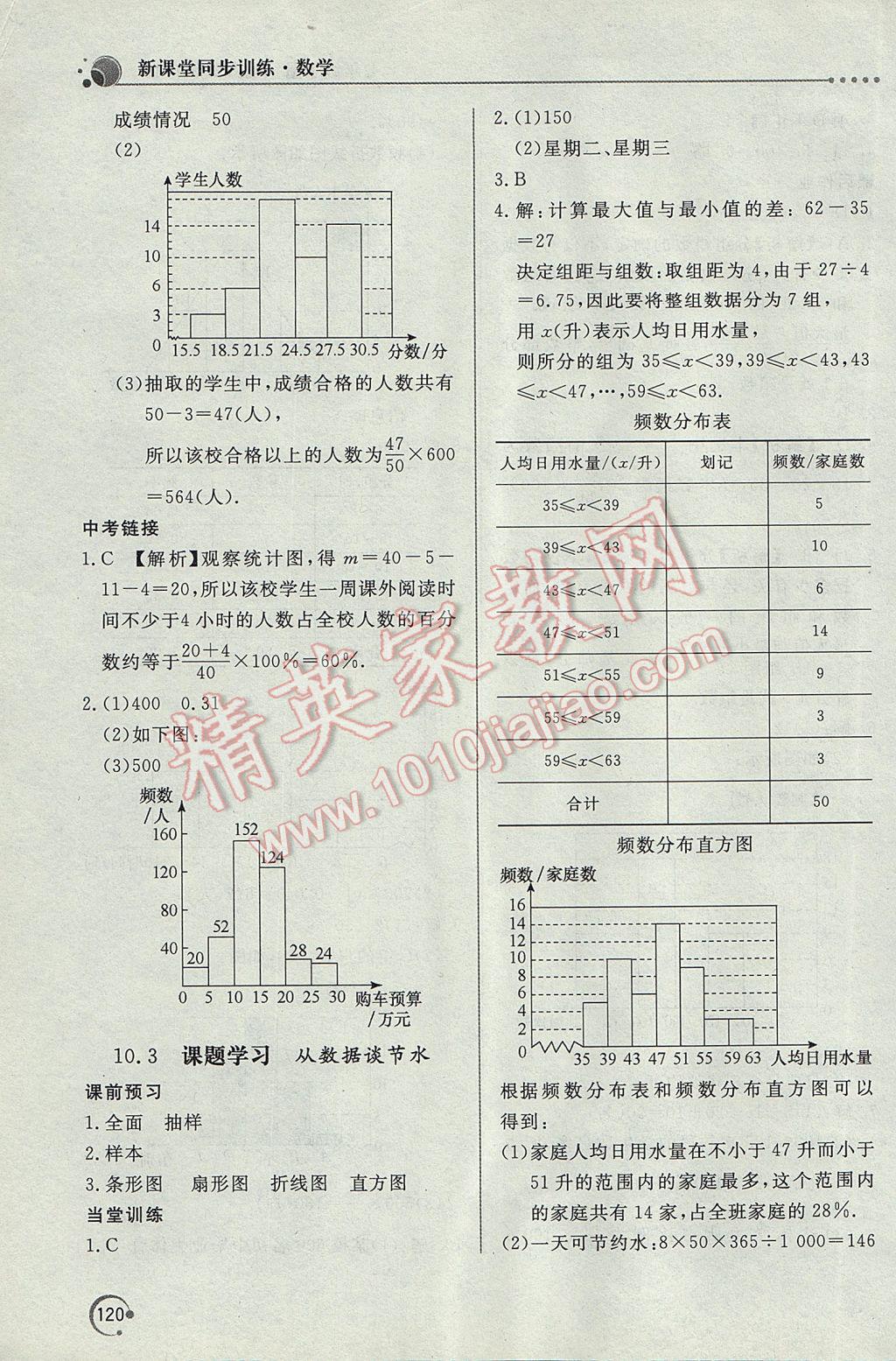 2017年新课堂同步训练七年级数学下册人教版 参考答案第29页