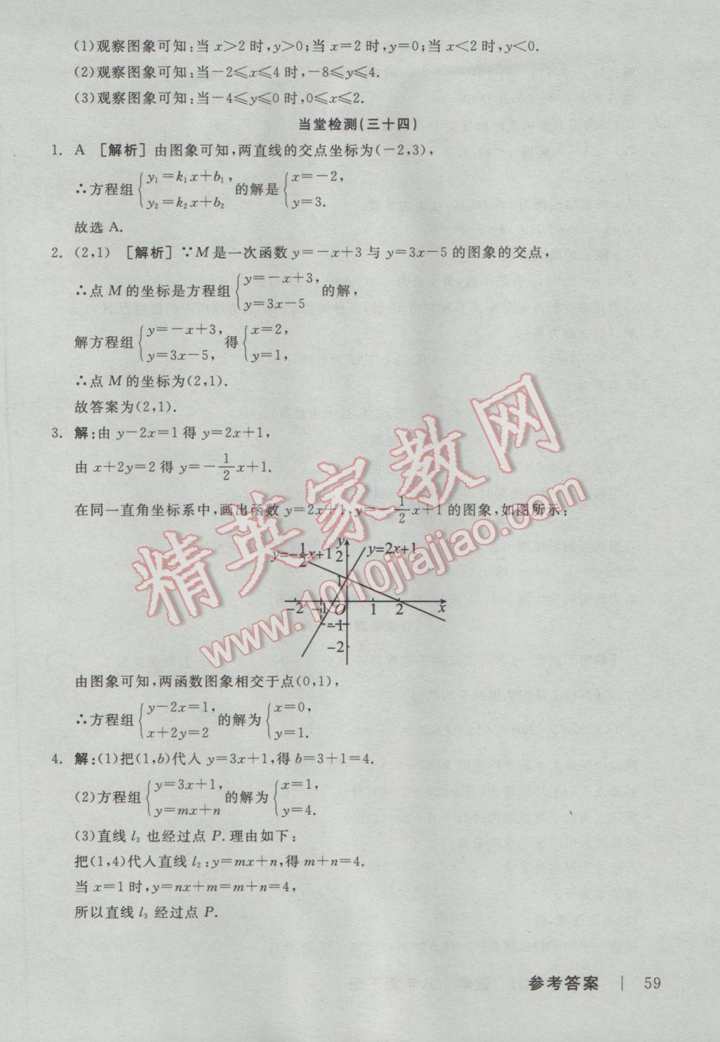 2017年全品学练考八年级数学下册人教版 当堂检测答案第29页