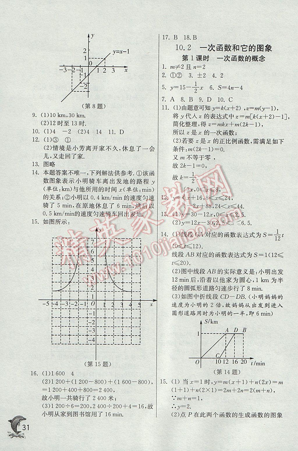 2017年實(shí)驗(yàn)班提優(yōu)訓(xùn)練八年級(jí)數(shù)學(xué)下冊(cè)青島版 參考答案第31頁(yè)